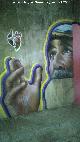 Graffiti de la Esposa del Minero y el Minero de la Cruz
