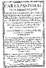 Obispado. Carta Pastoral del Obispo de Jaén 1724