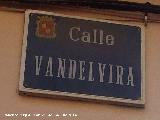 Calle Vandelvira. Placa