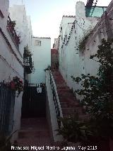 Calle del Vicario. Escaleras donde se encontraba el arco