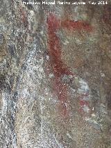 Pinturas rupestres de la Cueva del Montas. Antropomorfo izquierdo