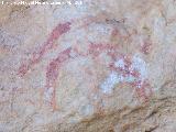 Pinturas rupestres de la Pea Escrita. Grupo I. Semicrculos, posible cornamenta de un macho cabro