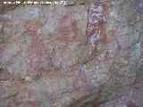 Pinturas rupestres de la Pea Escrita. Grupo I. Antropomorfo y restos de figuras
