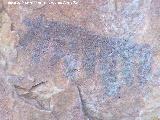 Pinturas rupestres de la Pea Escrita. Grupo III. Zooformo pectiniforme inferior izquierdo