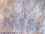 Pinturas rupestres de la Pea Escrita. Grupo III. Antropomorfos inferiores izquierdos