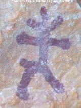 Pinturas rupestres de la Pea Escrita. Grupo III. Antropomorfo con rabo
