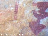 Pinturas rupestres de la Pea Escrita. Grupo III. Barra y bitriangulado