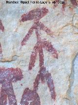 Pinturas rupestres de la Pea Escrita. Grupo III. Antropomorfo con dobles brazos