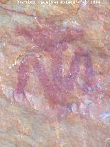 Pinturas rupestres de la Pea Escrita. Grupo IV. Figura inferior izquierda
