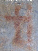 Pinturas rupestres de la Pea Escrita. Grupo IV. Antropomorfo superior derecho