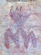 Pinturas rupestres de la Pea Escrita. Grupo IV. Figura derecha