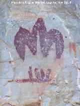 Pinturas rupestres de la Pea Escrita. Grupo V. Figuras y barras superiores