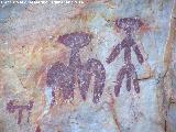 Pinturas rupestres de la Pea Escrita. Grupo V. Figuras centrales