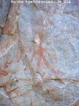 Pinturas rupestres de la Pea Escrita. Grupo VI. Antropomorfo superior izquierdo
