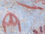 Pinturas rupestres de la Pea Escrita. Grupo VI. Figura y barra