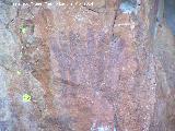 Pinturas rupestres de la Pea Escrita. Grupo VI. Pectiniforme derecho