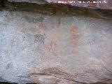 Pinturas rupestres de la Pea Escrita. Grupo VII. Barras de la izquierda