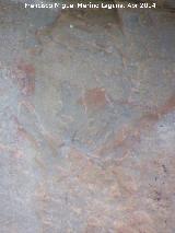 Pinturas rupestres de la Pea Escrita. Grupo VII. Restos de pinturas a la derecha del ramiforme