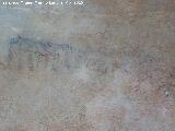Pinturas rupestres del Abrigo de los rganos II. Pectiniforme
