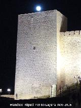 Castillo Nuevo de Santa Catalina. Torre de las Damas. Con la Super Luna