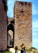 Castillo Nuevo de Santa Catalina. Torre de la Capilla. Foto antigua con pastiras