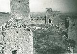Castillo Nuevo de Santa Catalina. Torre de la Capilla. Foto antigua. Torre a la derecha de la foto