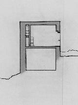 Castillo Nuevo de Santa Catalina. Torre de la Vela. Plano sección. IPCE 1962