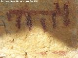 Pinturas rupestres del Abrigo del Almendro. Zooformo
