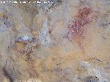 Pinturas rupestres del Abrigo del Almendro. Antropomorfo y mancha