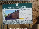 Muralla del Marrubial. Cartel de la reconstrucción