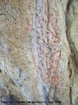 Pinturas rupestres del Poyo Bernab Grupo V. Lneas en zig-zag