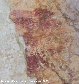 Pinturas rupestres del Poyo Bernab Grupo VI. Figura de abajo de la cabra vertical