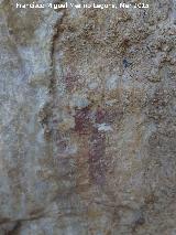 Pinturas rupestres del Abrigo de la Cantera. Antropomorfo cruciforme