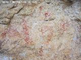 Pinturas rupestres del Abrigo de la Cantera. Figura grande muy desgastada
