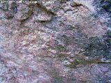 Pinturas rupestres de la Cueva del Zumbel Bajo. Restos de pinturas
