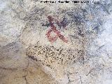 Pinturas rupestres de la Cueva de la Graja-Grupo IV. Antropomorfo tipo phi