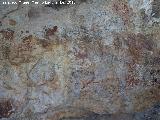 Pinturas rupestres de la Cueva de la Graja-Grupo III. Parte izquierda del panel