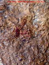 Pinturas rupestres de la Cueva de la Graja-Grupo XIII. Figura a la derecha de la escena de domesticacin