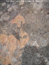 Pinturas rupestres de la Piedra Granadina I. Restos en los desconchones