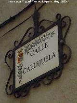 Calle Callejuela. Placa