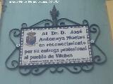 Casa del Doctor Jos Antonaya Muelas. Placa