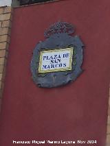 Plaza de San Marcos. Placa