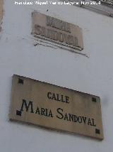 Calle Mara Sandoval. Placas