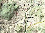 Cortijada de la Tinada. Mapa