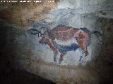 Pinturas rupestres falsas de la Cueva de la Solana. Bisonte
