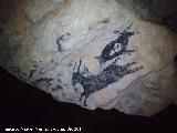 Pinturas rupestres falsas de la Cueva de la Solana. 