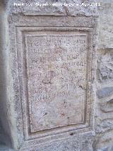 Ayuntamiento de Martos. Inscripcin romana