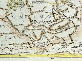 Castillo Vboras. Mapa del Partido de Martos 1735