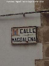Calle Magdalena. Placa