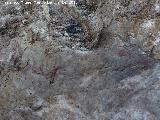 Pinturas rupestres de El Toril. Posibles restos de pinturas de la parte baja
